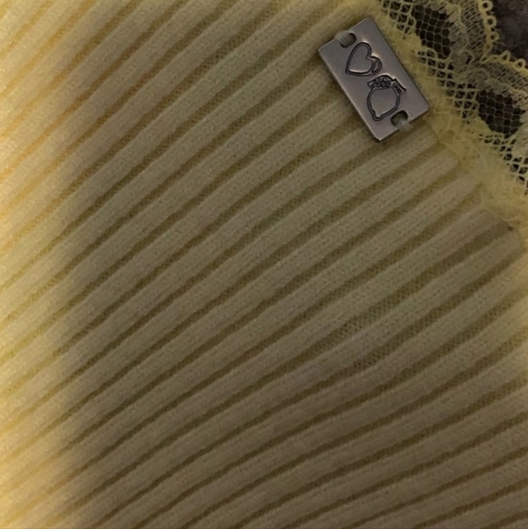 🍋For Love and Lemons Nina Ribbed Cropped Cardigan Top - Picture 6 of 8